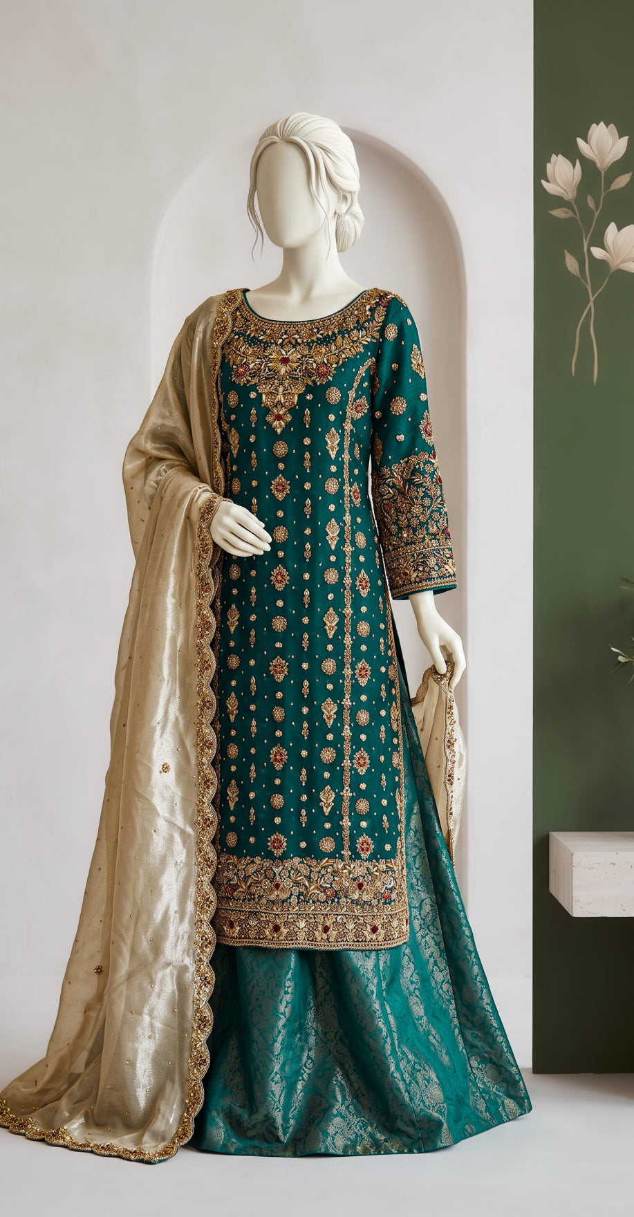 Muskaan | 3 Piece | Stitched | Green