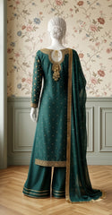 Kinara | 3 Piece | Stitched | Bottle Green