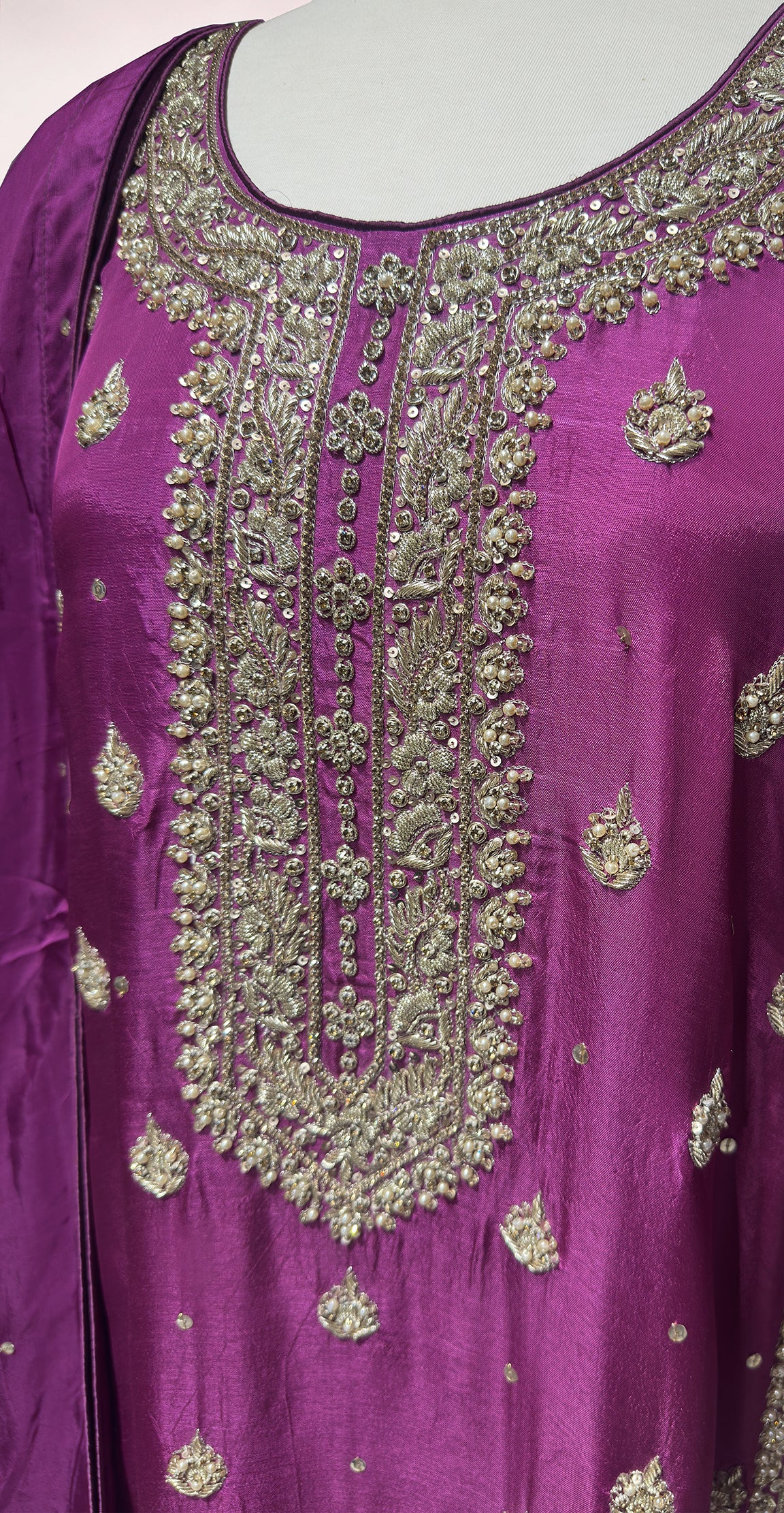Riza | 3 Piece | Stitched | Hot Pink
