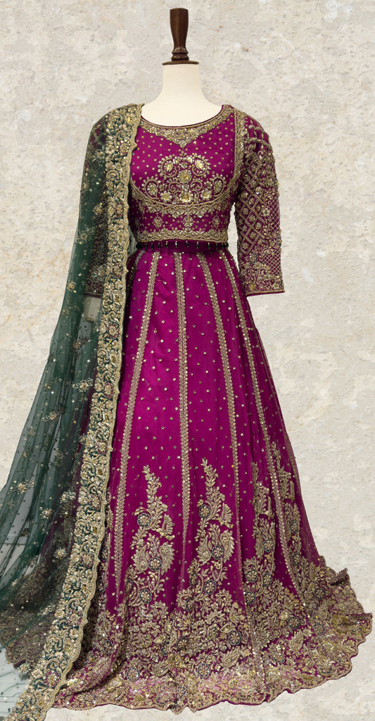 Loera | Lehenga | Ruby Red