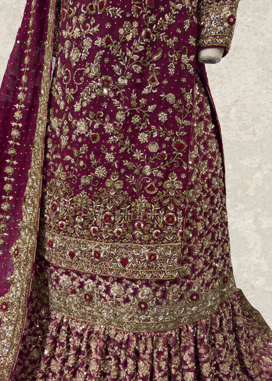 Khaani | Farshi Lehenga | Red