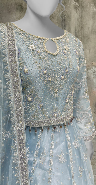 Dastaan | Lehenga | Stitched | Sky Blue