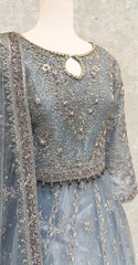 Dastaan | Lehenga | Stitched | Sky Blue