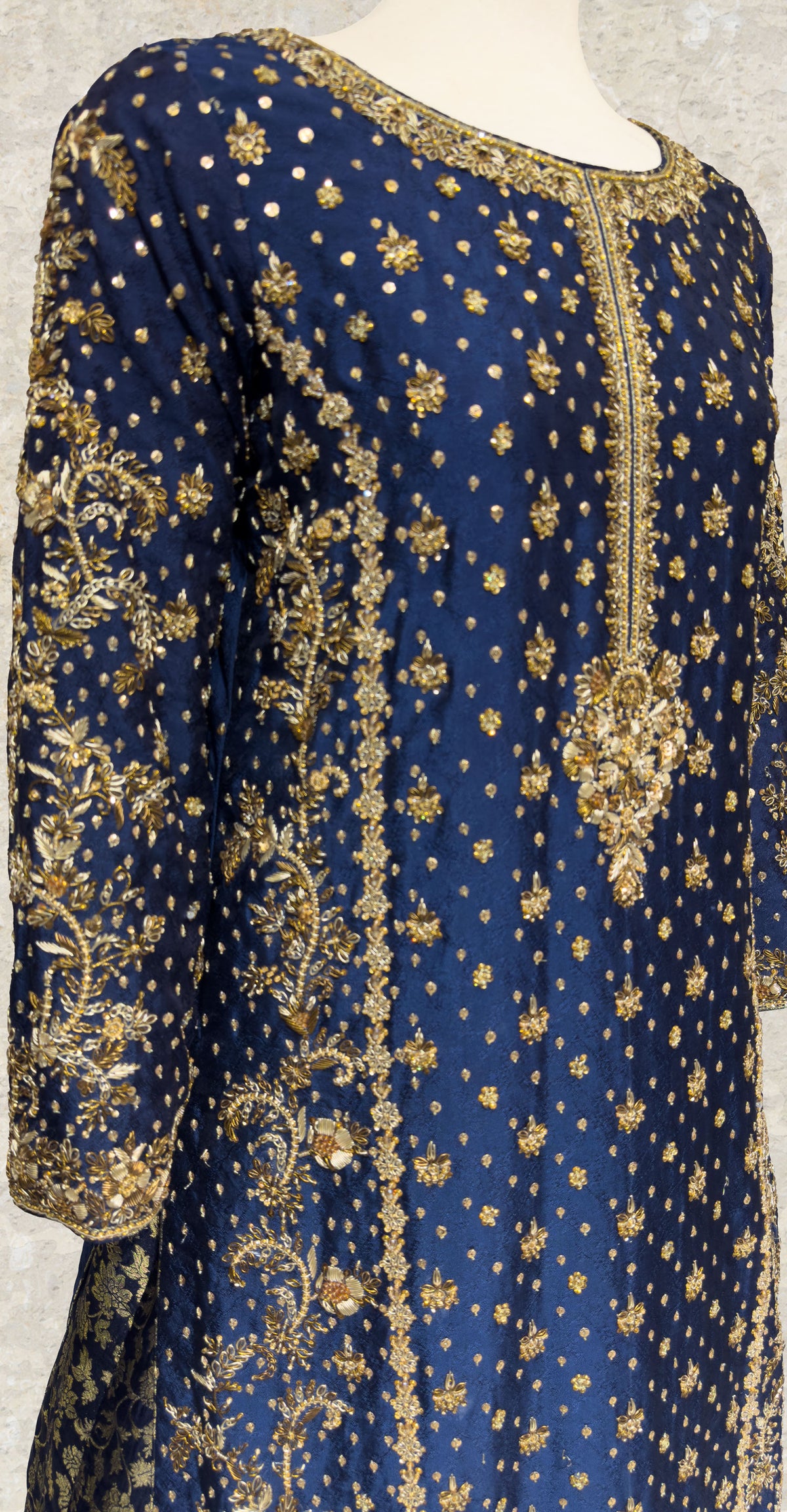Banafshaan | 3 Piece | Stitched | Ink Blue