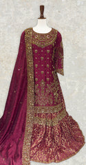 Gulaal e Ishq | Farshi Lehenga | Ruby Red