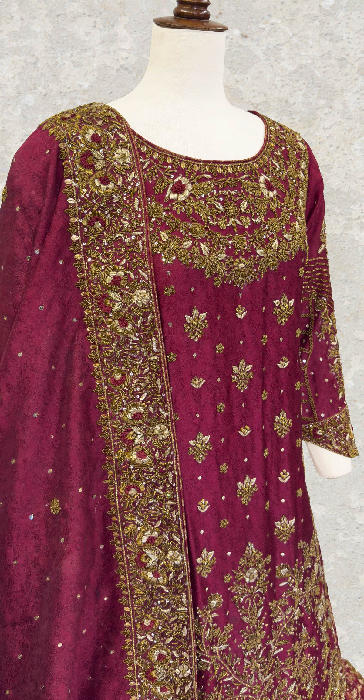 Gulaal e Ishq | Farshi Lehenga | Ruby Red