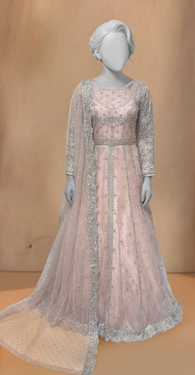 Fariha | Maxi | Stitched | Soft Peach