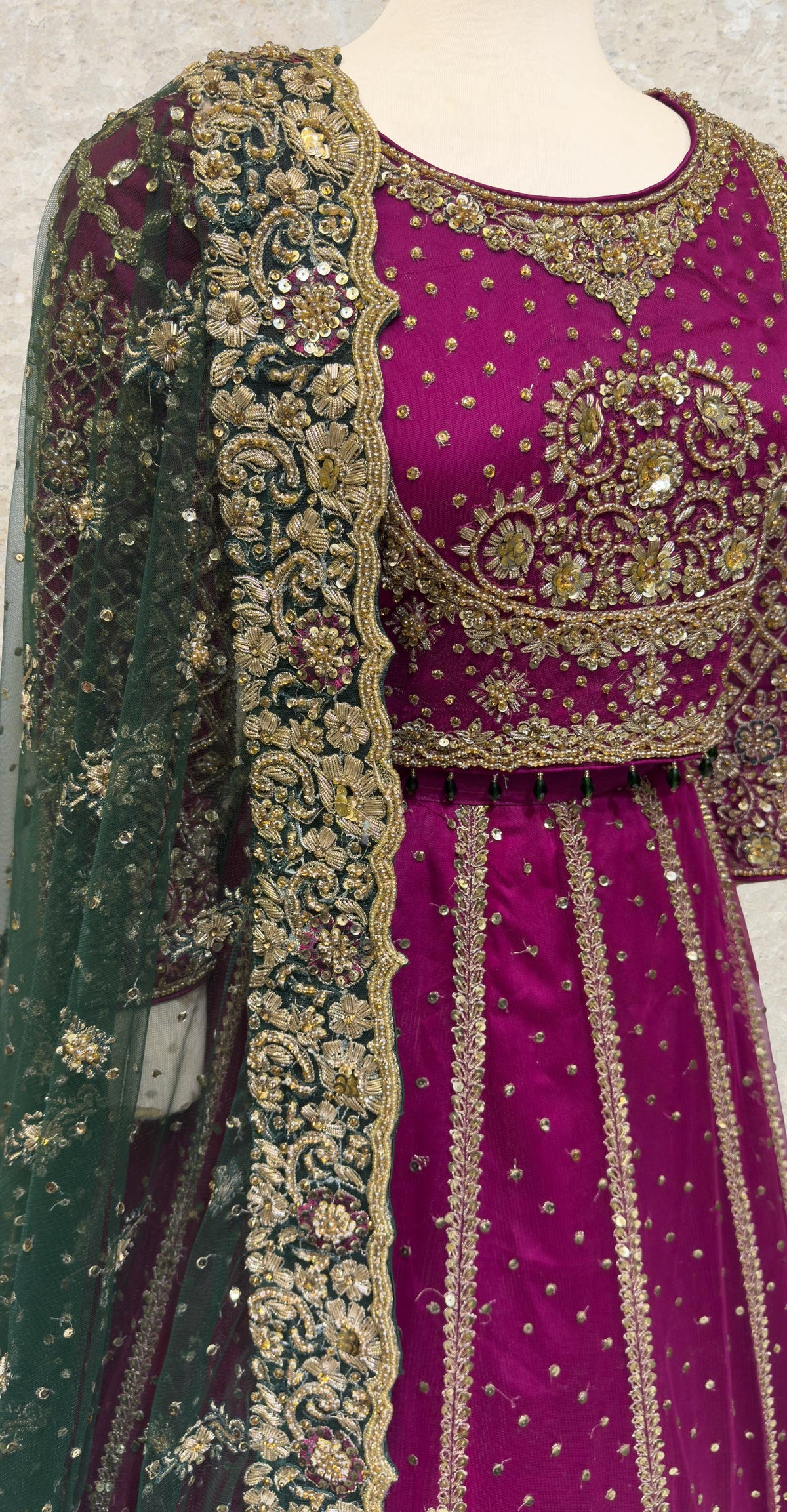 Loera | Lehenga | Ruby Red