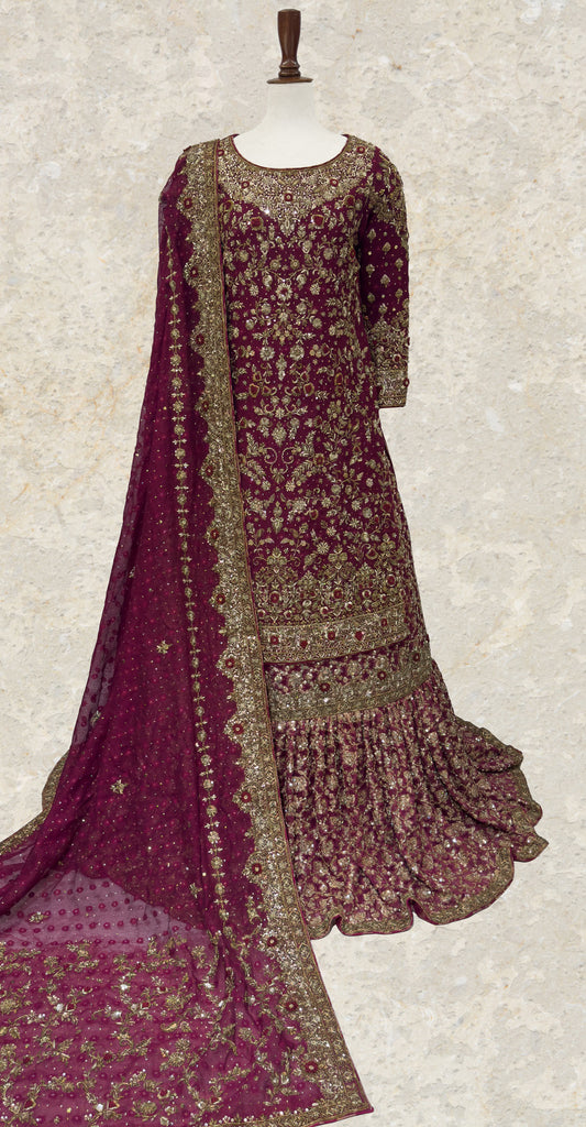 Khaani | Farshi Lehenga | Red