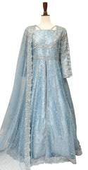 Fariha | Maxi | Stitched | Ice Blue
