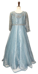 Fariha | Maxi | Stitched | Ice Blue