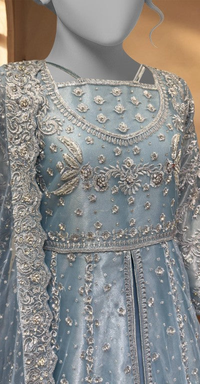 Fariha | Maxi | Stitched | Ice Blue